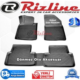 Rizline Peugeot 508 2010 - 2016 Arası Siyah 3D Havuzlu Paspas
