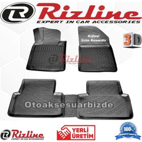 Rizline Peugeot 508 2010 - 2016 Arası Siyah 3D Havuzlu Paspas