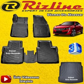 Rizline Peugeot 508 3D 2019 Sonrası Bagaj Havuzu ve Havuzlu Paspas
