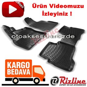 Rizline Peugeot Bipper 2007 2019siyah 3D Havuzlu Paspas