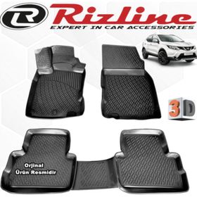 Rizline Qashqai 2014-2020 Siyah 3D Havuzlu Paspas