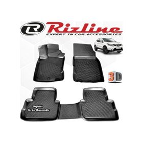 Rizline Qashqai 2014-2020 Siyah 3D Havuzlu Paspas