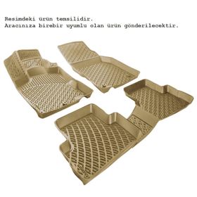 Rizline Renaul Laguna 3 2007-2015 Bej 3D Havuzlu Paspas