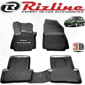 Rizline Renault Clio 3 HB 2006 - 2012 Arası Siyah 3D Havuzlu Paspas