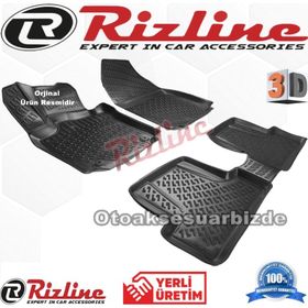 Rizline Renault Clio 3 HB 2006 - 2012 Arası Siyah 3D Havuzlu Paspas