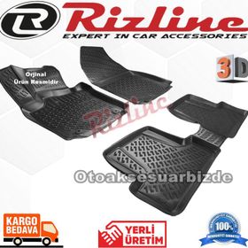 Rizline Renault Clio 3 Hb 2006 2012 Siyah 3D Havuzlu Paspas