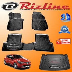 Rizline Renault Clio 4 Hb 2012 Sonrası 3D Paspas ve Bagaj Havuzu