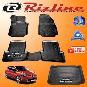 Rizline Renault Clio 4 Hb 2012 Sonrası 3D Paspas ve Bagaj Havuzu