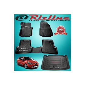 Rizline Renault Clio 4 Siyah Hb 2012 2019 3D Havuzlu Paspas