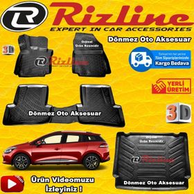 Rizline Renault Clio 4 Stw 2013 2019siyah 3D Havuzlu Paspas