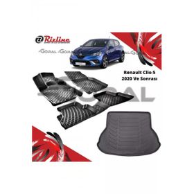 Rizline Renault Clio 5 2020 ve Sonrası Paspas ve Bagaj Havuzu Set