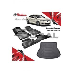 Rizline Renault Fluence 2009 ve Sonrası Paspas ve Bagaj Havuzu Set