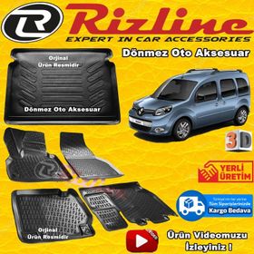 Rizline Renault Kango 2015 Araca Özel Tasarım 3D Bagaj Havuzu
