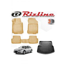 Rizline Renault Laguna 3 2008 Sonrası Bej 3D Havuzlu Paspas+Bagaj Havuzu