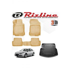 Rizline Renault Laguna 3 2008 Sonrası Bej 3D Havuzlu Paspas+Bagaj Havuzu