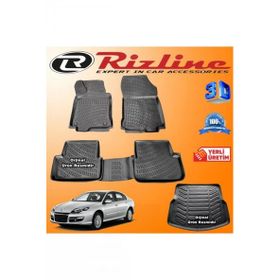 Rizline Renault Laguna 3 3D Paspas + 3D Bagaj Havuzu 2008-2015 Arası Siyah Set