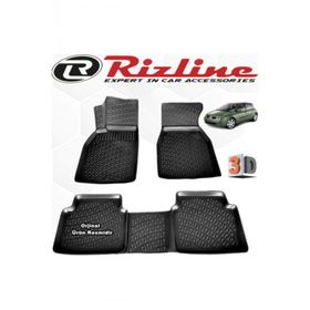 Rizline Renault Megane 2 HB 2004 - 2010 Arası Siyah 4 Parça Set 3D Havuzlu Paspas