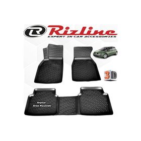 Rizline Renault Megane 2 HB 2004 - 2010 Arası Siyah 4 Parça Set 3D Havuzlu Paspas