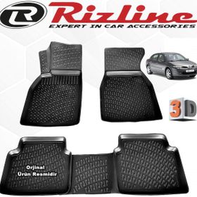 Rizline Renault Megane 2 Sedan 2004 - 2010 Arası Siyah 4 Parça Set 3D Havuzlu Paspas