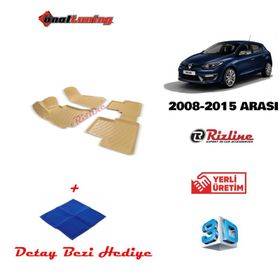 Rizline Renault Megane 3 2008-2016 Bej 3D Havuzlu Paspas