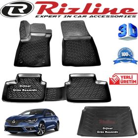 Rizline Renault Megane 4 HB 2016 Sonrası 3D Paspas Bagaj Havuzu