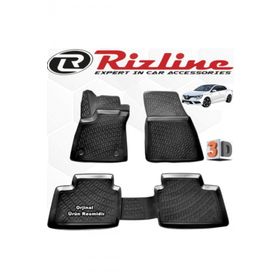Rizline Renault Megane 4 Sedan 2016 - 2020 Arası Siyah 4 Parça Set 3D Havuzlu Paspas