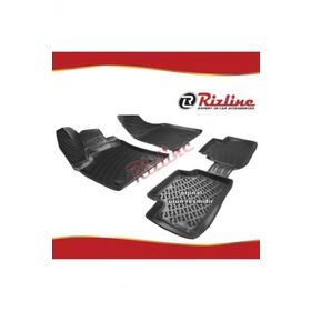 Rizline Renault Megane 4 Siyah Sedan 2016-2020 Arası 4 Parça 3D Havuzlu Paspas
