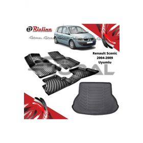 Rizline Renault Scenic 2004-2009 Uyumlu Paspas ve Bagaj Havuzu Set