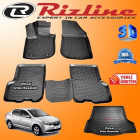 Rizline Renault Symbol Paspası Siyah 2013-2018 Arası 3D Bagaj Havuzu