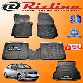 Rizline Renault Symbol Paspası Siyah 2013-2018 Arası 3D Bagaj Havuzu