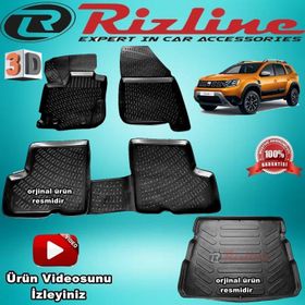 Rizline RZPAS251052 Dacia Duster 4x4 2018 Sonrası 3D Havuzlu Paspas