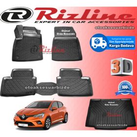 Rizline RZSET251051 Renault Clio 4 2012 Sonrası 3D Bagaj Havuzu