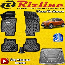 Rizline Seat Arona 2018 Sonrası 3D Havuzlu Paspas+Bagaj Havuzu