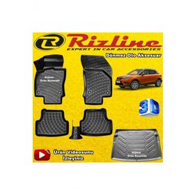 Rizline Seat Arona 2018 Sonrası 3D Havuzlu Paspas+Bagaj Havuzu