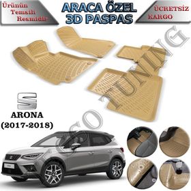 Rizline Seat Arona Bej 3D Havuzlu Paspas