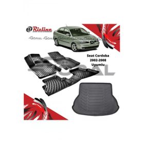 Rizline Seat Cordoba 2002-2008 Uyumlu Paspas ve Bagaj Havuzu Set