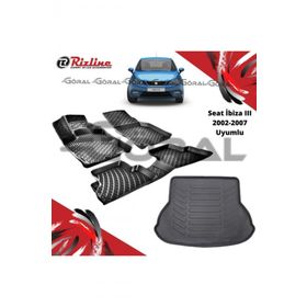 Rizline Seat Ibiza III 2002-2007 Uyumlu Paspas ve Bagaj Havuzu Set