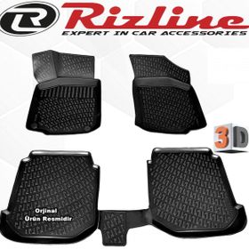Rizline Seat Leon 1998 - 2005 Arası Siyah 4 Parça Set 3D Havuzlu Paspas