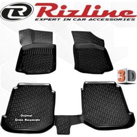 Rizline Seat Leon 1998 - 2005 Arası Siyah 4 Parça Set 3D Havuzlu Paspas