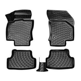 Rizline Seat Leon 2013-2020 Uyumlu 3D Siyah Havuzlu Paspas