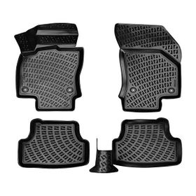 Rizline Seat Leon 2013-2020 Uyumlu 3D Siyah Havuzlu Paspas