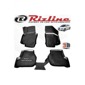 Rizline Seat Leon HB 2006-2012 Arası Siyah 4'lü Set 3D Havuzlu Paspas