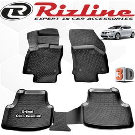Rizline Seat Leon HB 2013-2020 3D Siyah Havuzlu Paspas