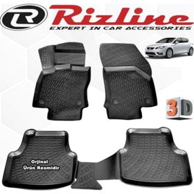 Rizline Seat Leon HB 2013-2020 3D Siyah Havuzlu Paspas
