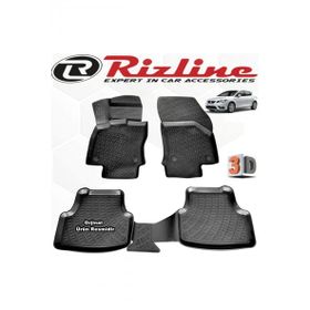 Rizline Seat Leon HB 2013 - 2020 Arası Siyah 4 Parça Set 3D Havuzlu Paspas