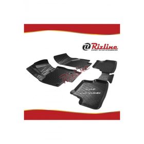 Rizline Seat Leon Siyah HB 2013-2020 Arası 4 Parça 3D Havuzlu Paspas