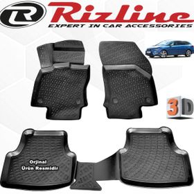 Rizline Seat Leon STW 2013 - 2020 Arası Siyah 4 Parça Set 3D Havuzlu Paspas