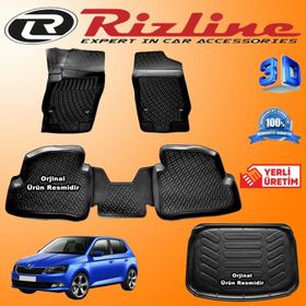 Rizline Skoda Fabia 2014 Sonrası 3D Paspas Bagaj Havuzu