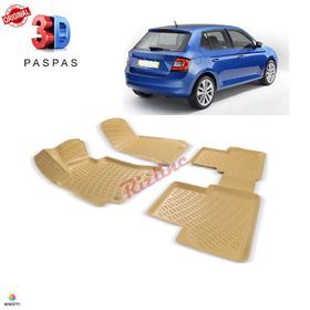 Rizline Skoda Fabia 2014 Sonrası Bej 3D Havuzlu Paspas
