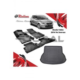 Rizline Skoda Fabia 2014 ve Sonrası Paspas ve Bagaj Havuzu Set